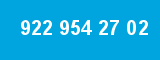 922 954 27 02 922 954 27 02